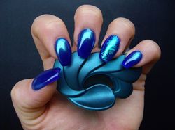 mirror foil vert sur bleu.JPG
